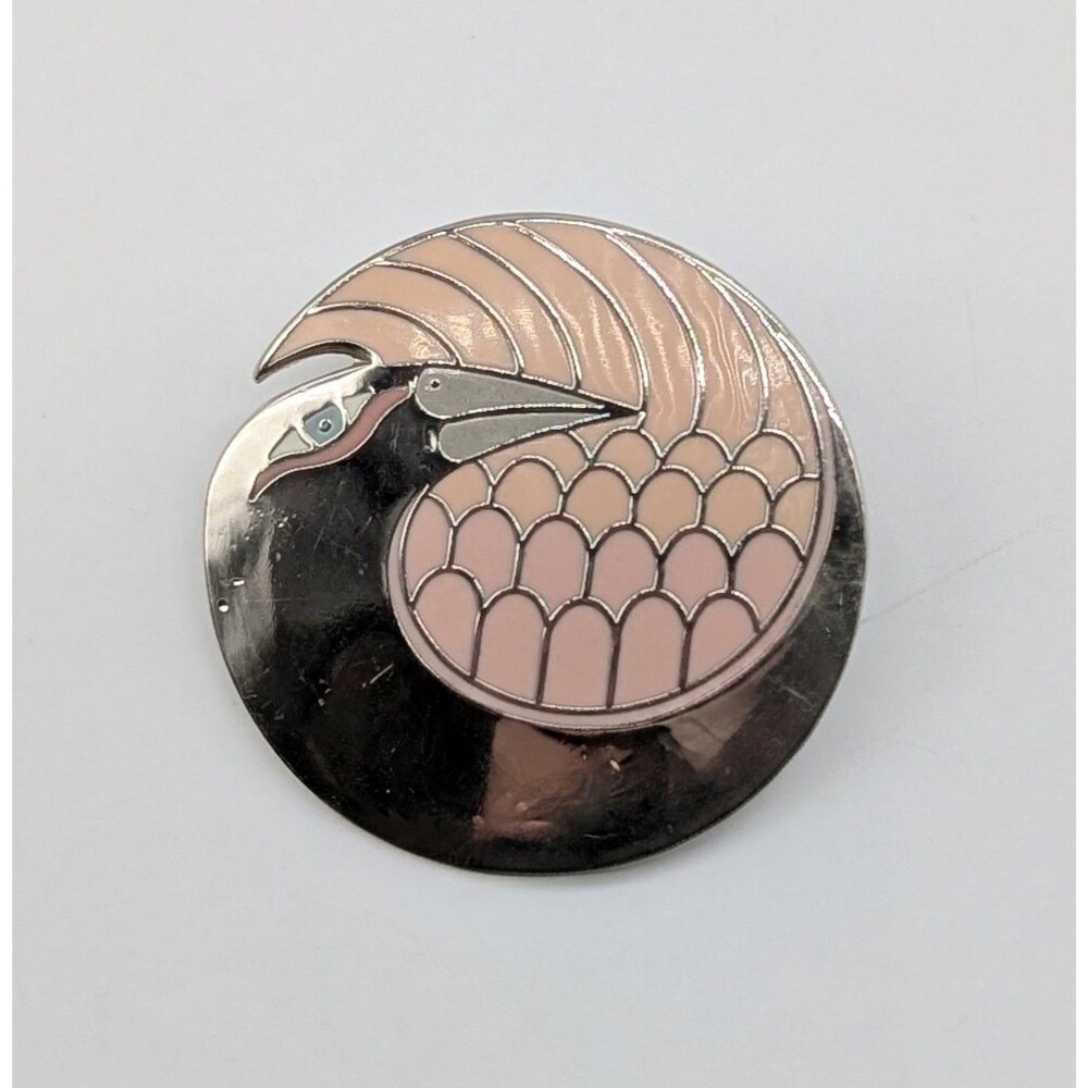 Vtg Laurel Burch Mynah Bird Brooch Pin Enamel
